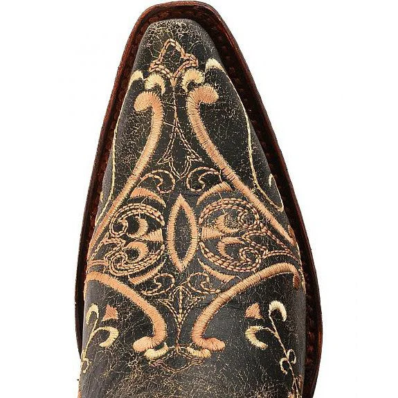 Women's Circle G Crackle Embroidery Western Boots (Brown) Women's Circle G Crackle Embroidery Western Boots (Brown)