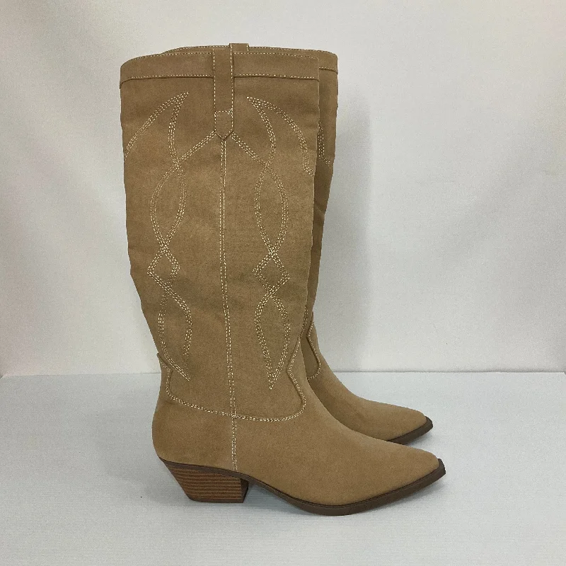 Tan Boots Western Cmf, Size 10