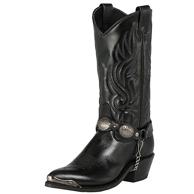 Women's Abilene Sage 11"" Concho Strap Western (Black)