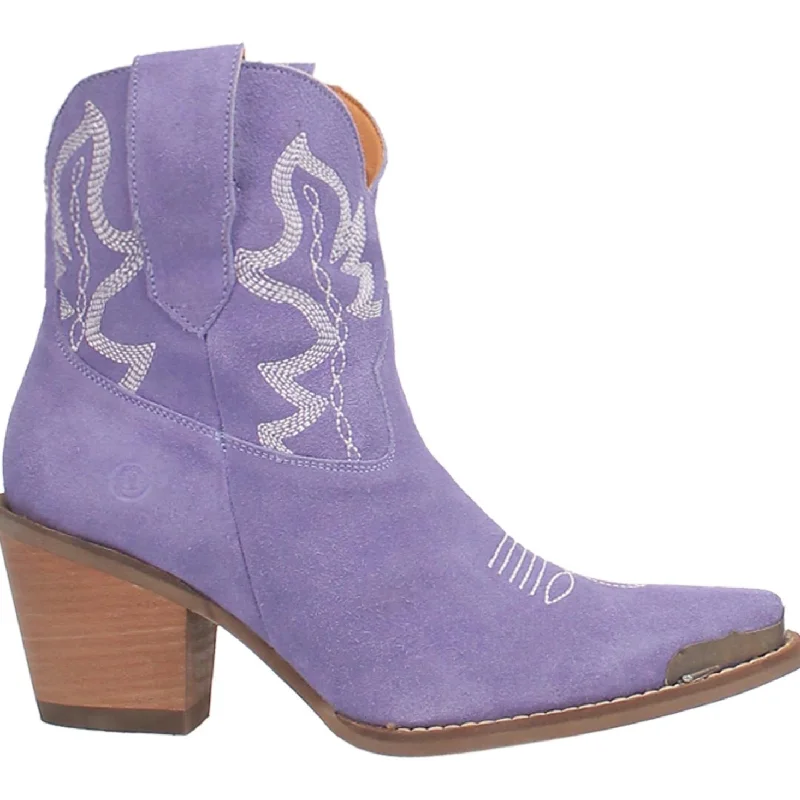Dingo Women's Joyride Suede Bootie in Periwinkle