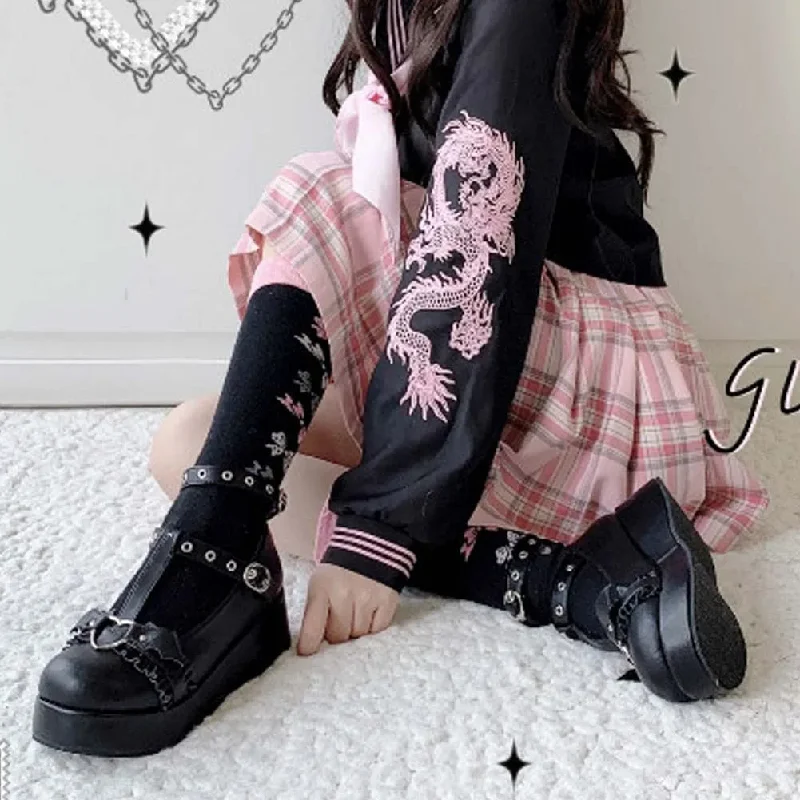 Marry Janes style gothic boots