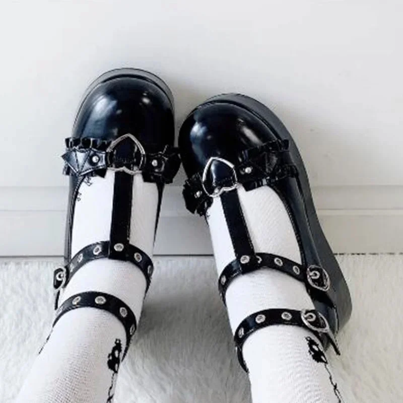 Marry Janes style gothic boots