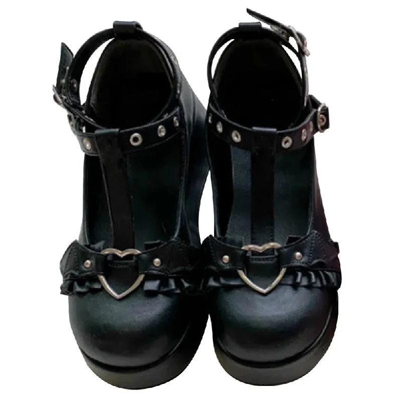 Marry Janes style gothic boots