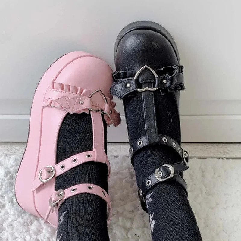 Marry Janes style gothic boots