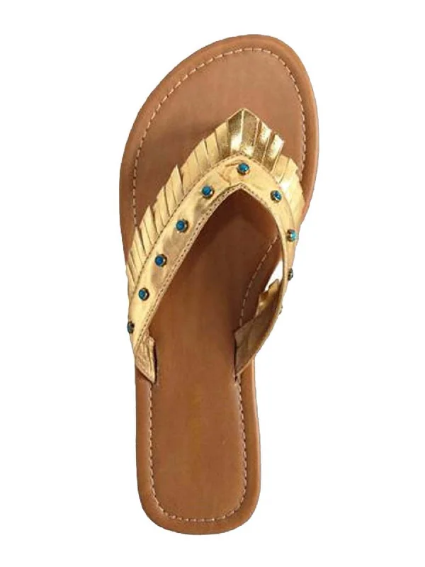 Metallic Bohemian Sandal With Fringe Metallic Bohemian Sandal With Fringe