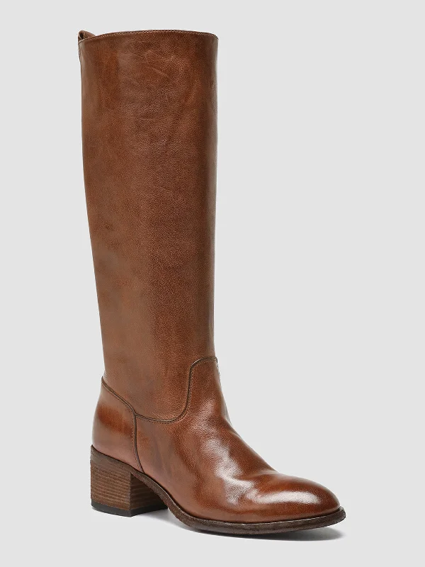 DENNER 116 - Brown Leather Zip Boots DENNER 116 - Brown Leather Zip Boots