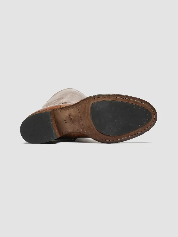 DENNER 116 - Brown Leather Zip Boots DENNER 116 - Brown Leather Zip Boots