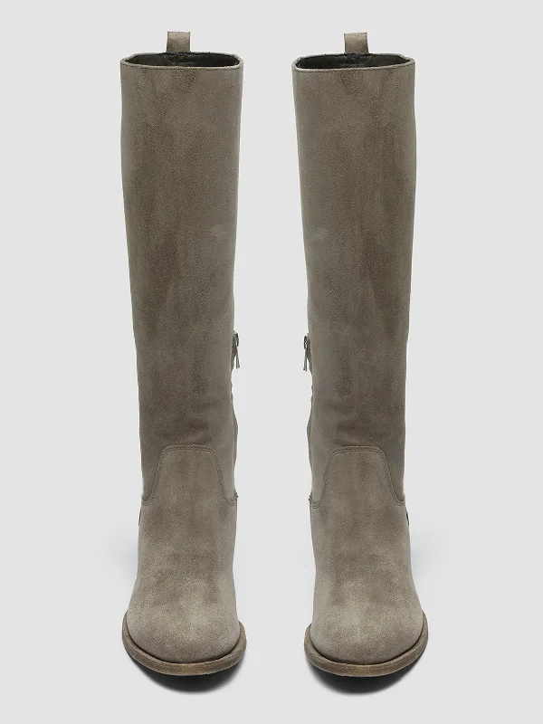 DENNER 116 - Gray Suede Zip Boots DENNER 116 - Gray Suede Zip Boots