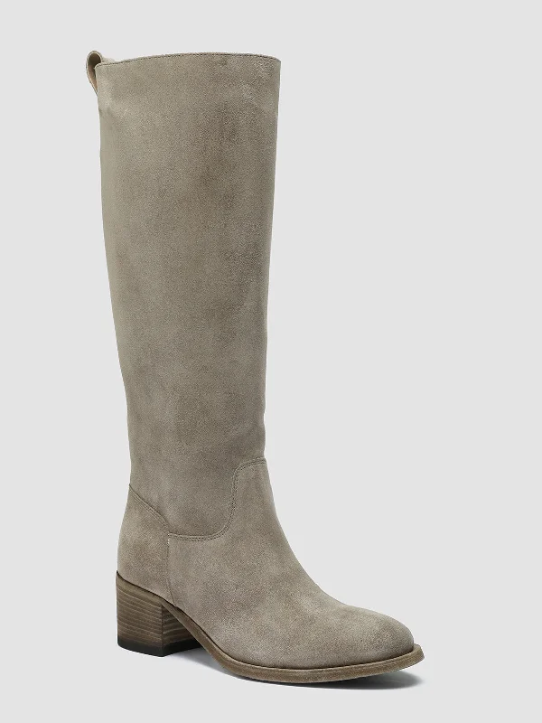 DENNER 116 - Gray Suede Zip Boots DENNER 116 - Gray Suede Zip Boots