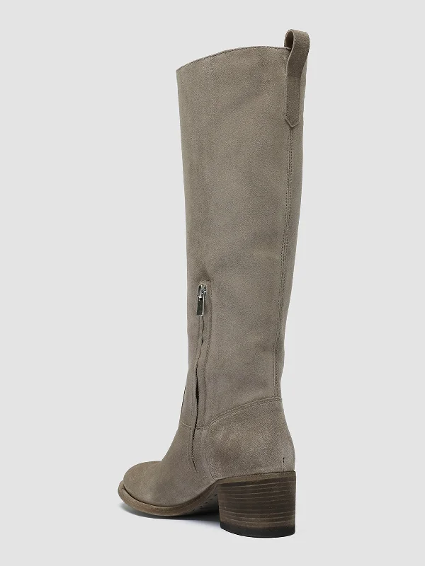 DENNER 116 - Gray Suede Zip Boots DENNER 116 - Gray Suede Zip Boots