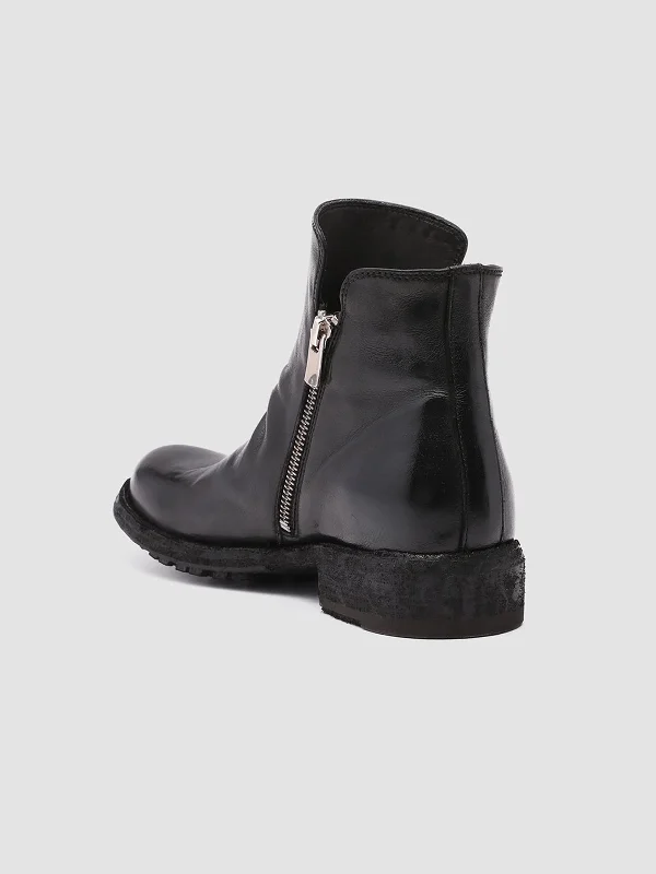 LEGRAND 200 - Black Zipped Leather Booties LEGRAND 200 - Black Zipped Leather Booties