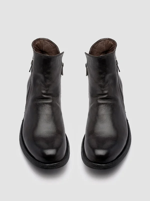 LEGRAND 200 - Gray Leather Ankle Boots LEGRAND 200 - Gray Leather Ankle Boots