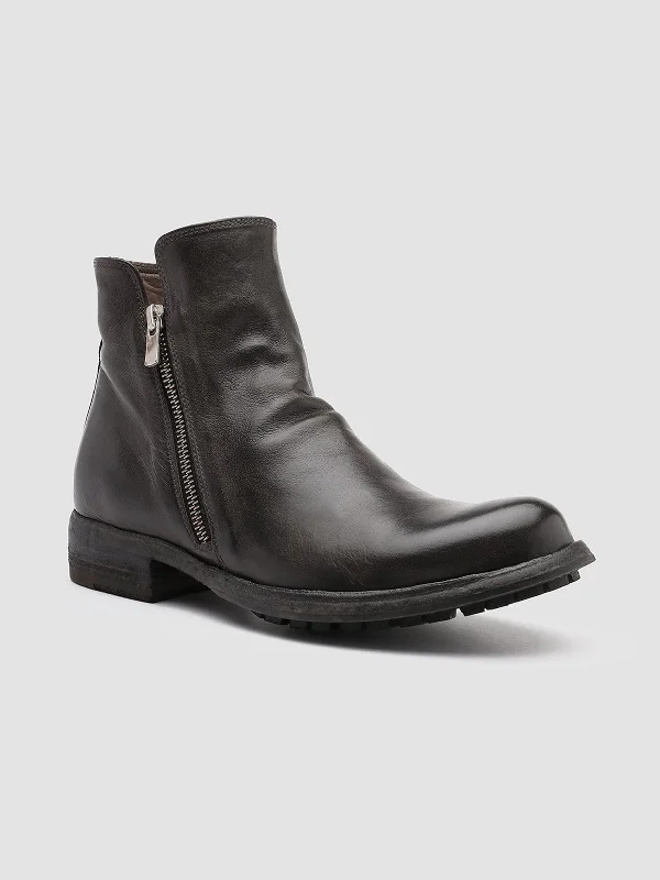LEGRAND 200 - Gray Leather Ankle Boots LEGRAND 200 - Gray Leather Ankle Boots