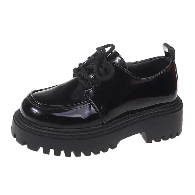 Spring Punky platform boots - gloss black