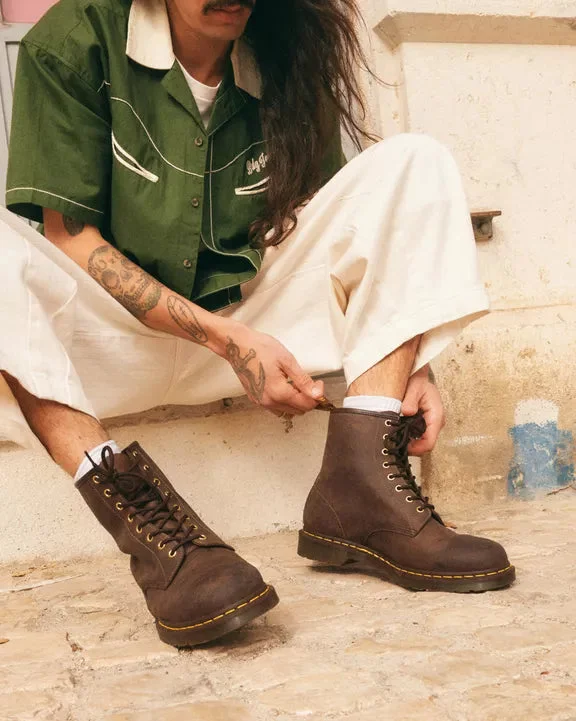 1460 Dark Brown Crazy Horse Leather Dr. Marten 8 Eye Boots