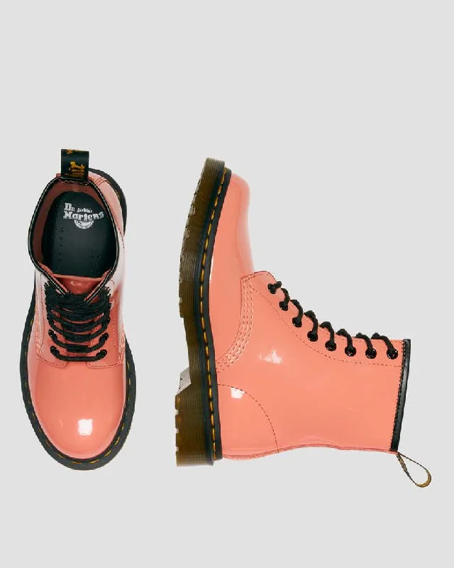 1460 Shiny Coral Patent Leather Boots