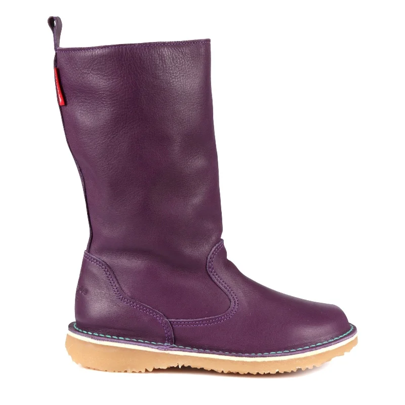 Eskimo 100% Wool-Lined Ladies Premium Leather Boot - Onspan Purple