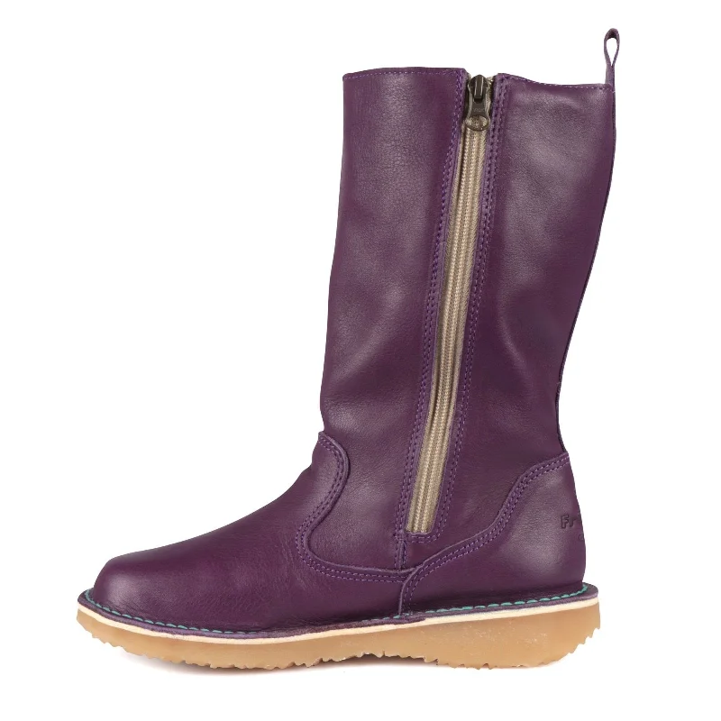 Eskimo 100% Wool-Lined Ladies Premium Leather Boot - Onspan Purple