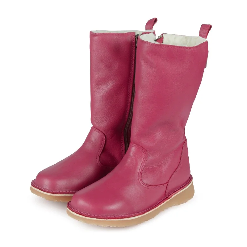 Eskimo 100% Wool-Lined Ladies Premium Leather Boot - Onspan Cerise