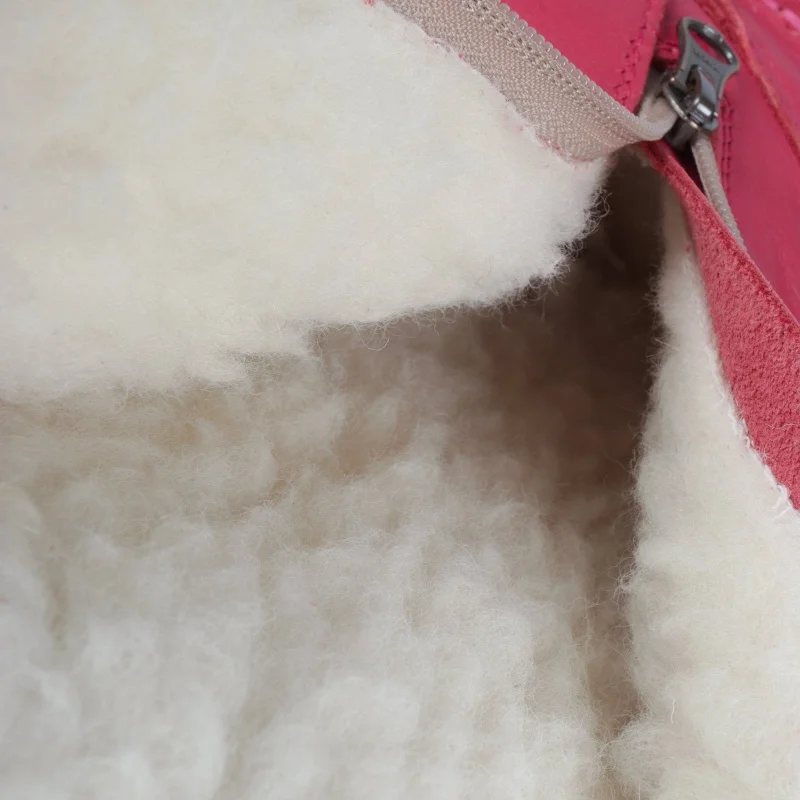 Eskimo 100% Wool-Lined Ladies Premium Leather Boot - Onspan Cerise