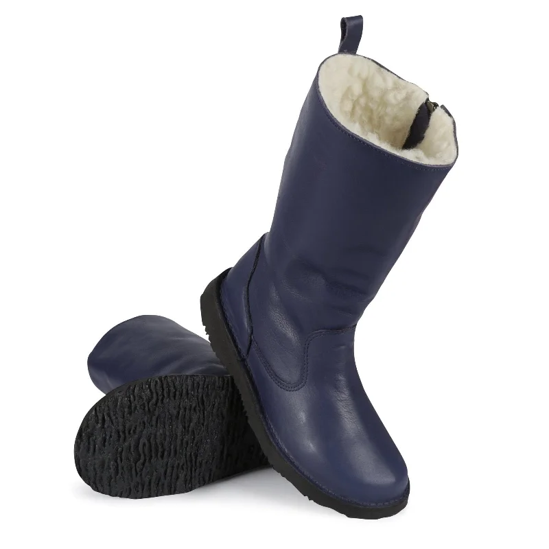 Eskimo 100% Wool-Lined Ladies Premium Leather Boot - Onspan Cobalt Blue
