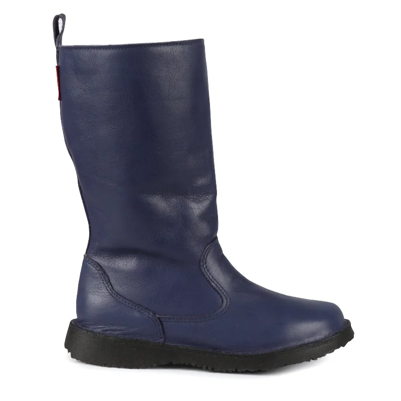 Eskimo 100% Wool-Lined Ladies Premium Leather Boot - Onspan Cobalt Blue