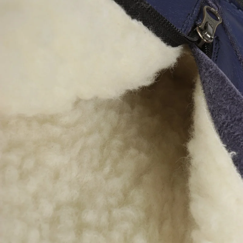 Eskimo 100% Wool-Lined Ladies Premium Leather Boot - Onspan Cobalt Blue