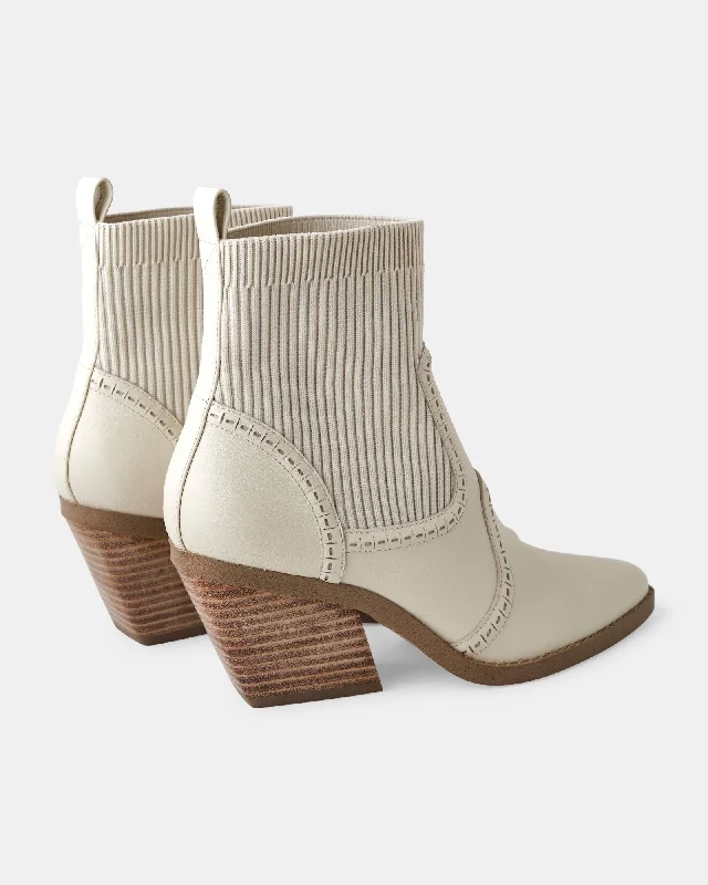 Goldie the Label Yanna Leather Boot in Ivory