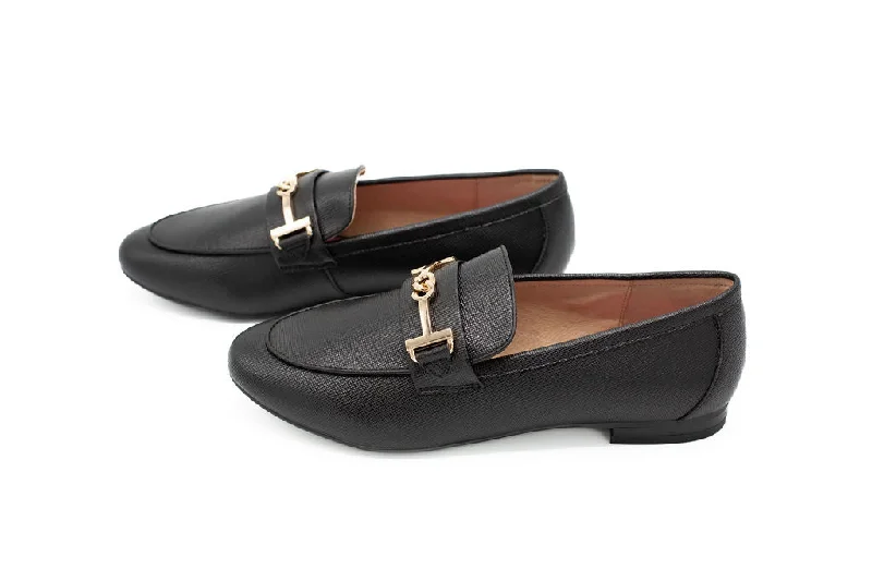 Lory Black Bumpy Leather