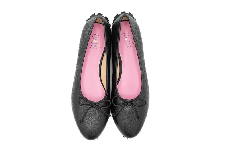 Nacter Black Grain Leather Black Sole Nacter Black Grain Leather Black Sole
