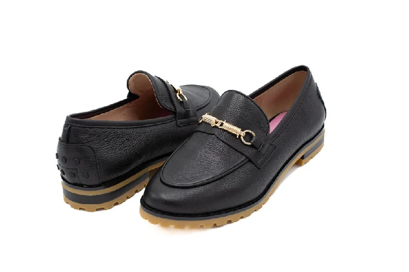 Rill Black Grain Leather Rill Black Grain Leather