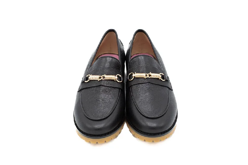 Rill Black Grain Leather Rill Black Grain Leather