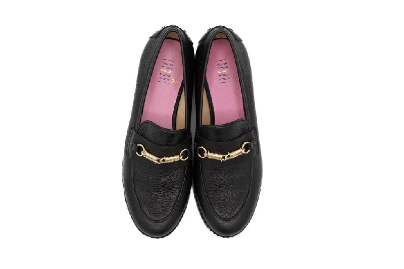 Rill Black Grain Leather Rill Black Grain Leather