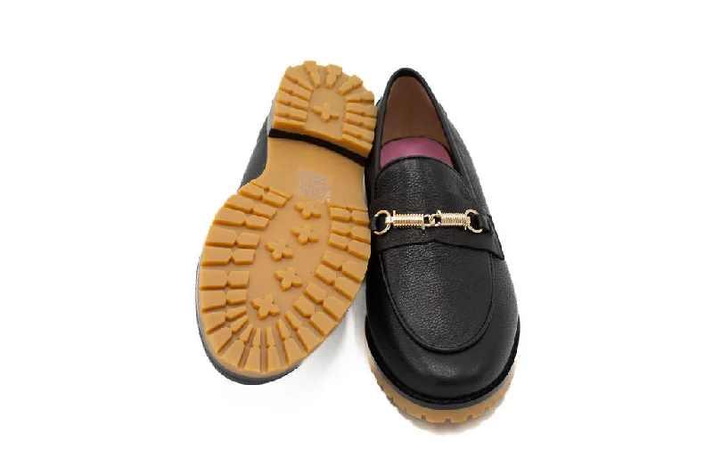 Rill Black Grain Leather Rill Black Grain Leather