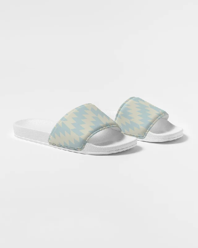 Blue Zig Zag Men's Slide Sandals