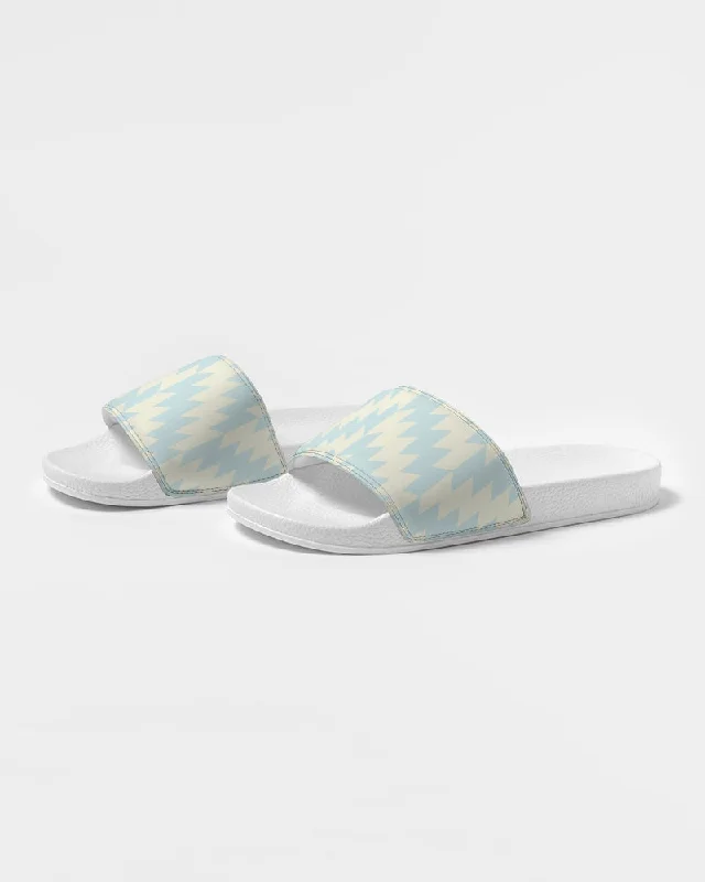 Blue Zig Zag Women's Slide Sandals