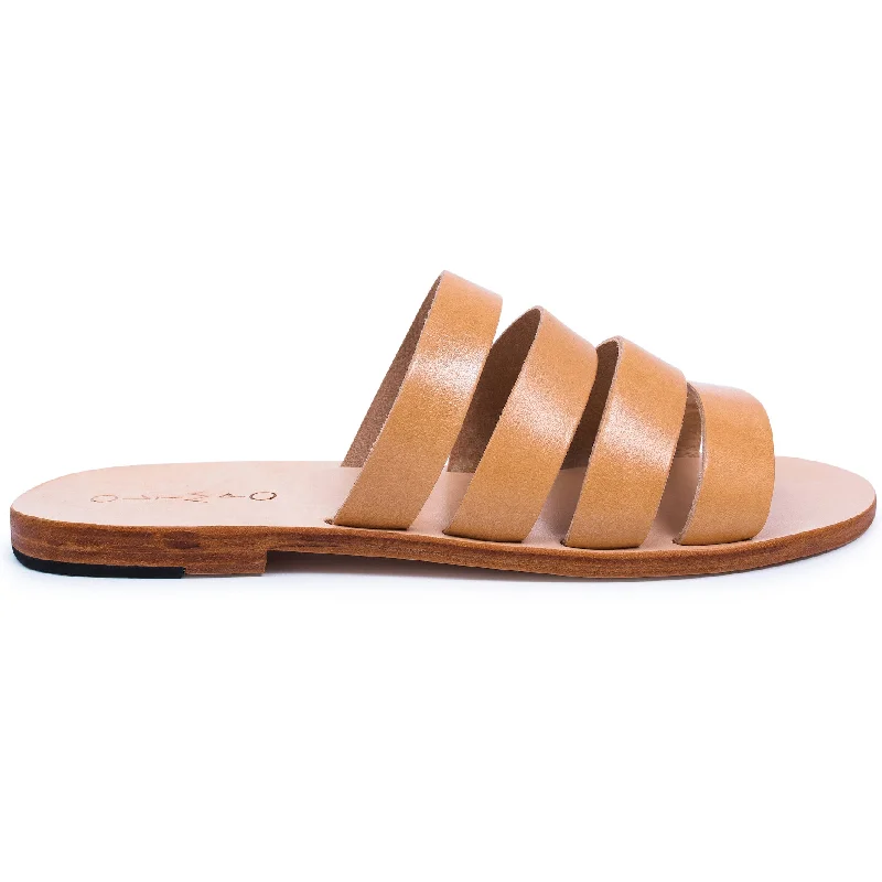 Iris Leather Slides