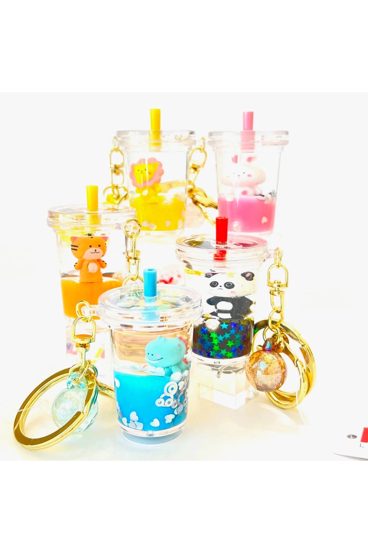 Animal Boba Floaty Keyring