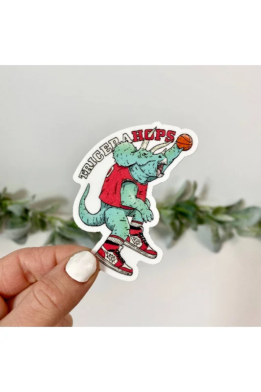 Basketball Triceratops Dinosaur Sticker