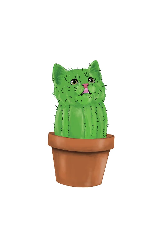 Cacti Cat Sticker