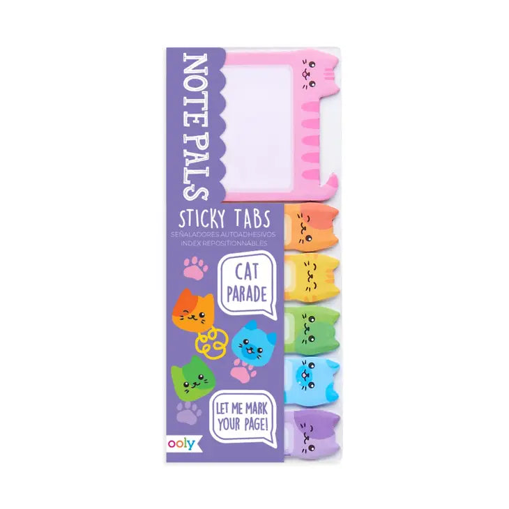 Note Pals Sticky Note Tabs - Cat Parade
