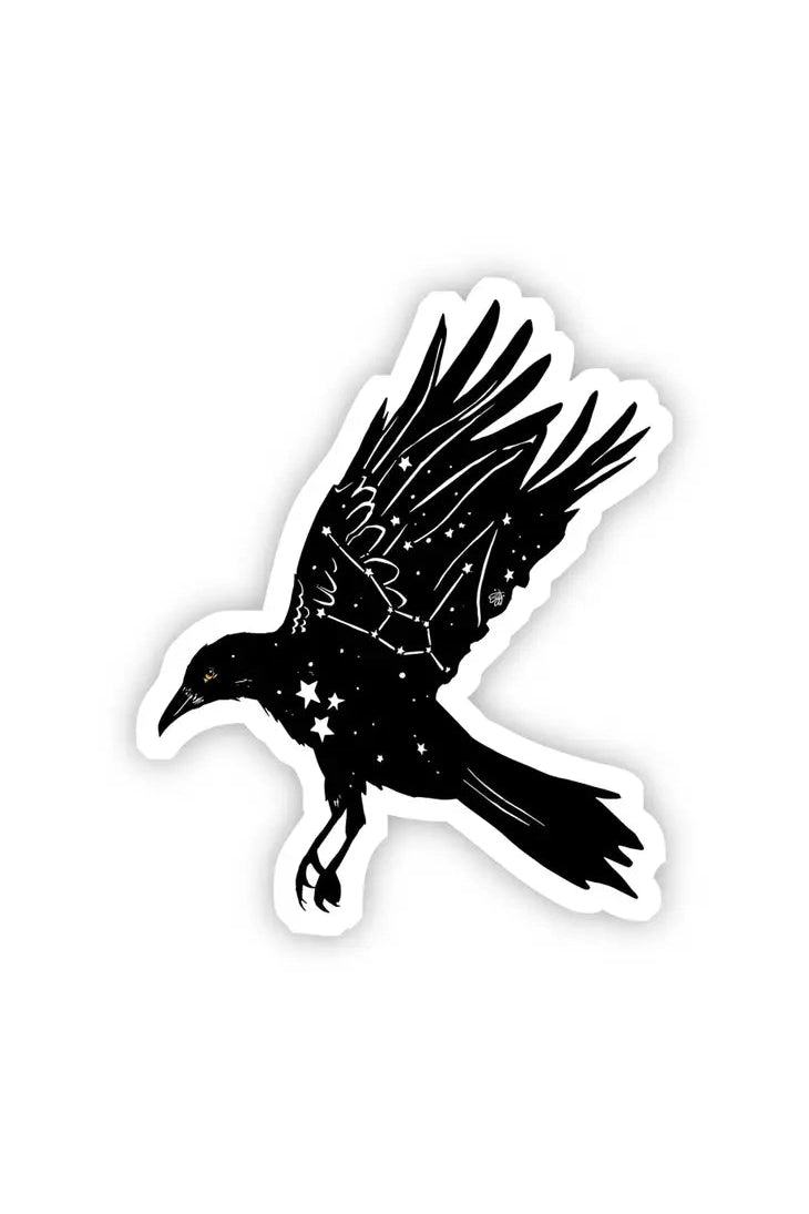 Crow with Stars Stickers