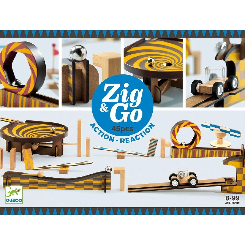 Djeco zig & go - wroom construction game 45 pcs
