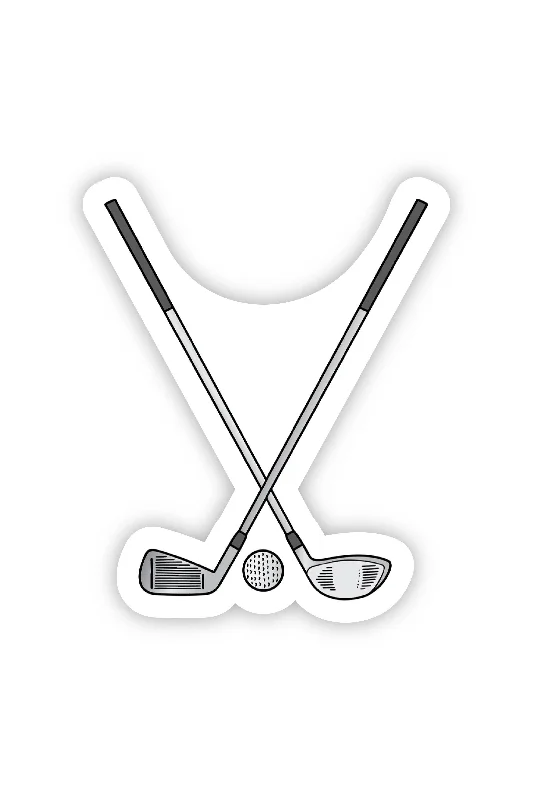 Golf Clubs With Ball Sticker