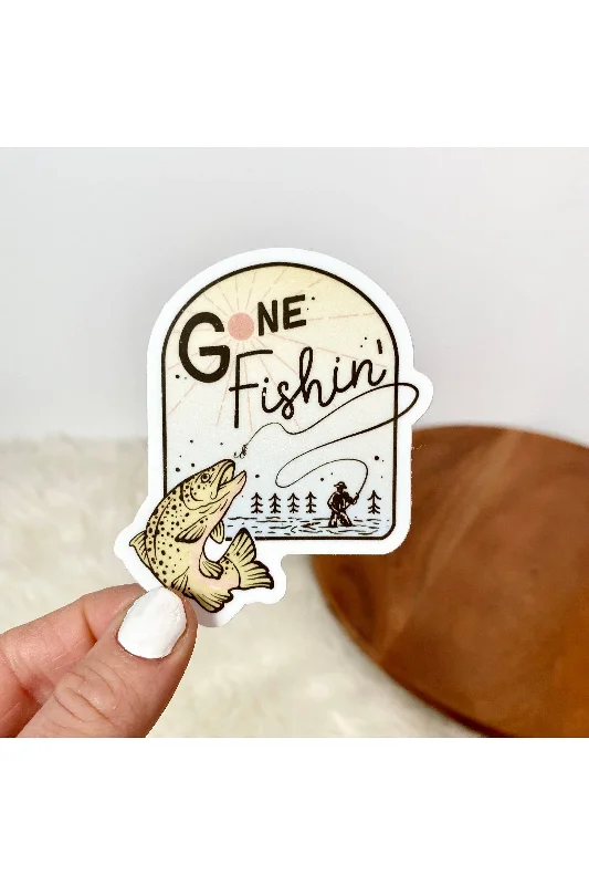 Gone Fishin' Sticker