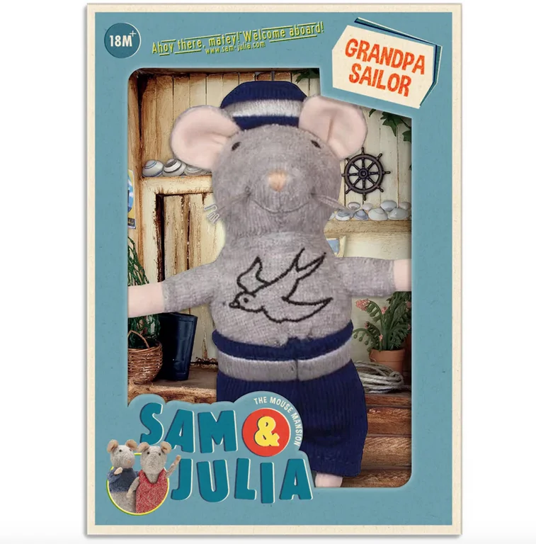 Grandpa Sailor Plush Mouse