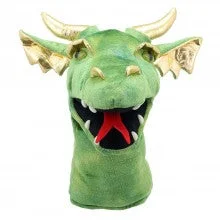 Green Dragon Head Hand Puppet
