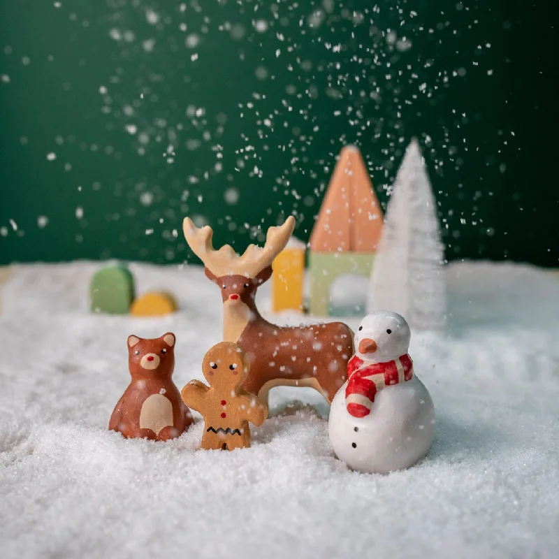 Handmade Wooden Christmas Characters Set