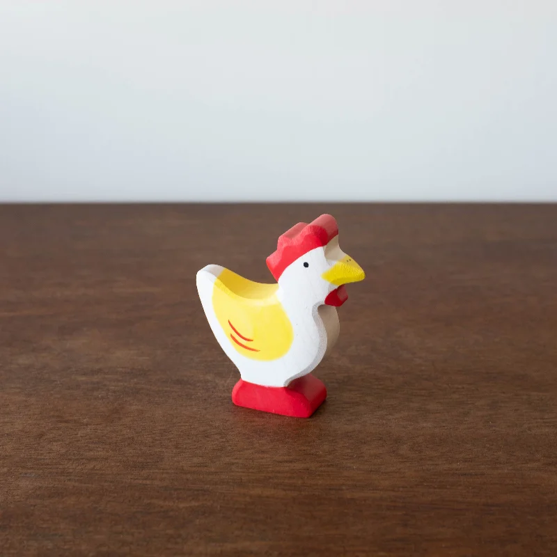 Holztiger Hen Pecking Yellow Standing