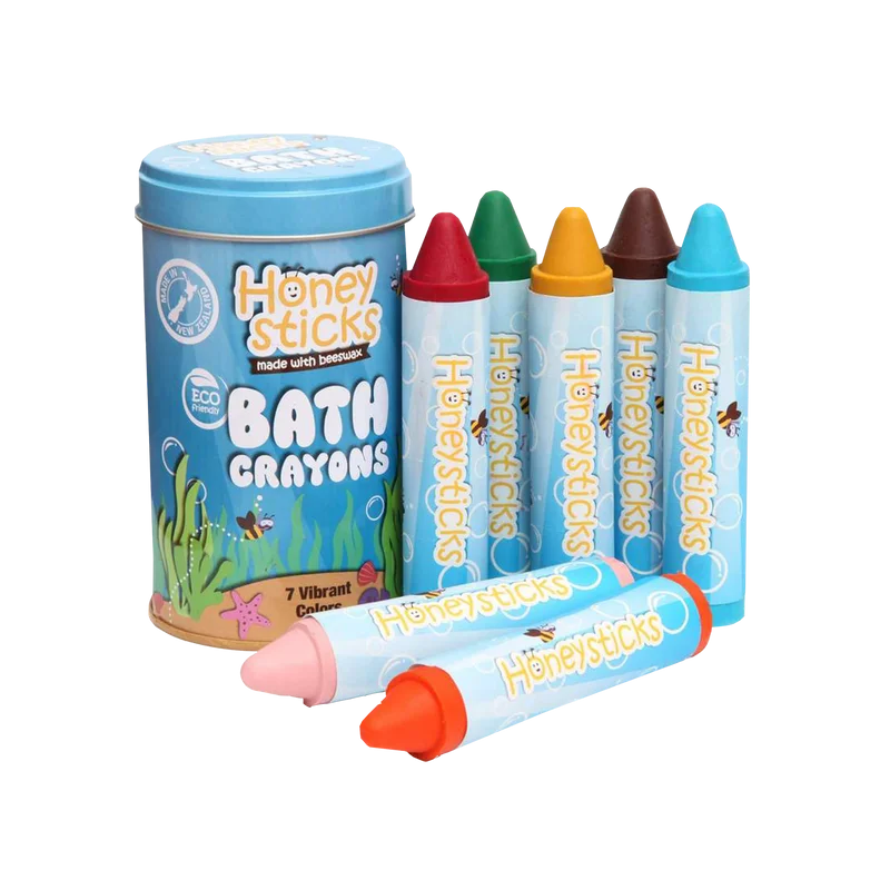 Honeysticks Bath Crayons 7 Colours Bath Toys Art and craft for kids 3yrs+